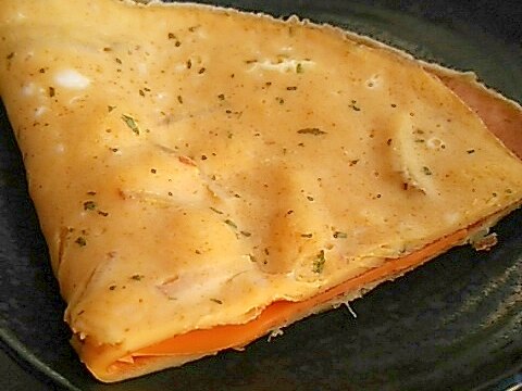 チーズと生姜のペタンコオムレツ